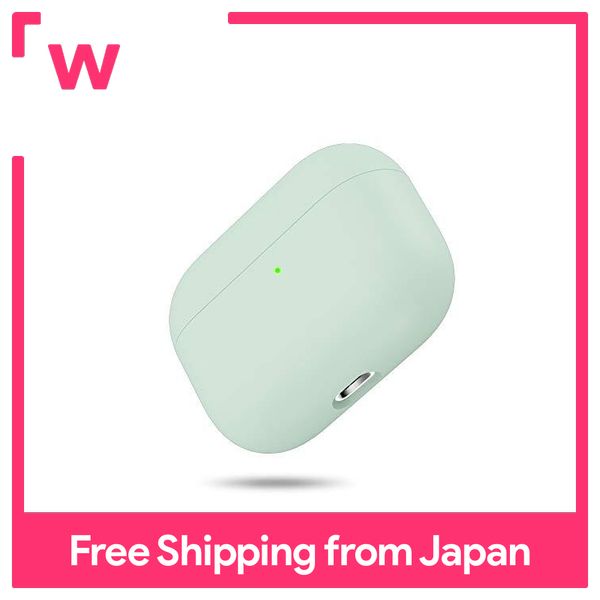 Miracase AirPods Pro Case AirPods Pro Earphones Liquid Silicone Case Shockproof Triple-Layer Protection Separate LED Visible Wireless Charging Support (Mint Green)
