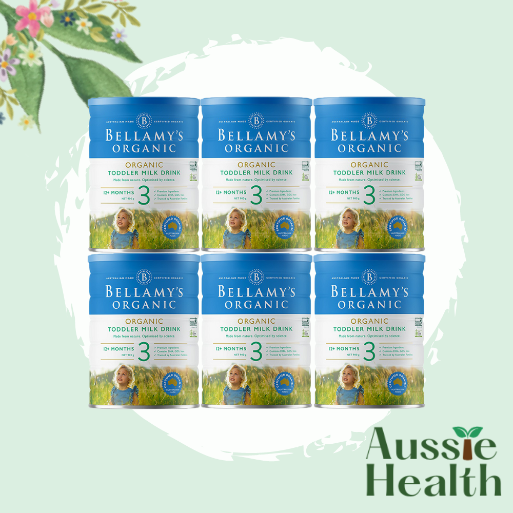 [6 Tins] Bellamy's Organic Step 3 Toddler Milk Drink (12+ months) 900g [Aussie]