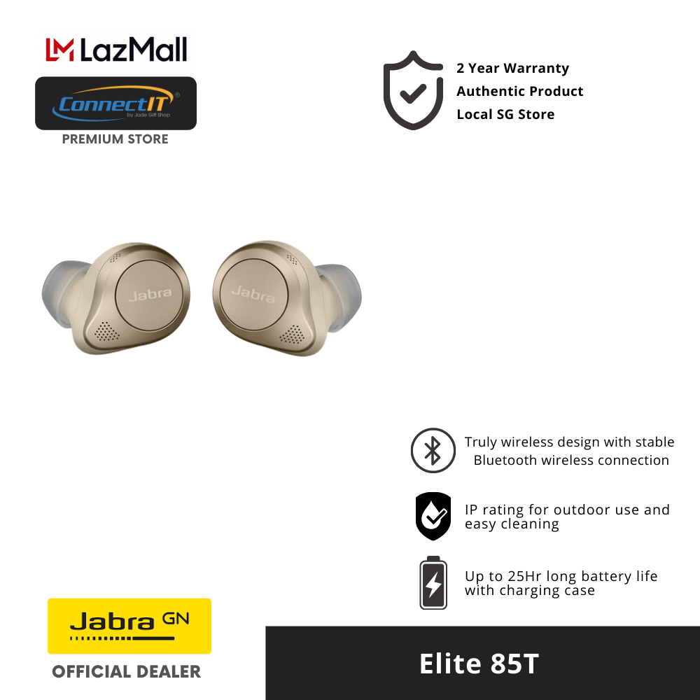 Jabra Elite 85T Truly Wireless Bluetooth 5.1 Earbuds With Active Noise Cancellation and IPX4 Rating (2 Years Local Warranty)