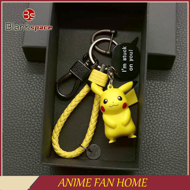 (In Stock) Pokémon Pikachu Keychain Pendant Gota Duck Cute Schoolbag Ornaments Men and Women Car Keychain Figure