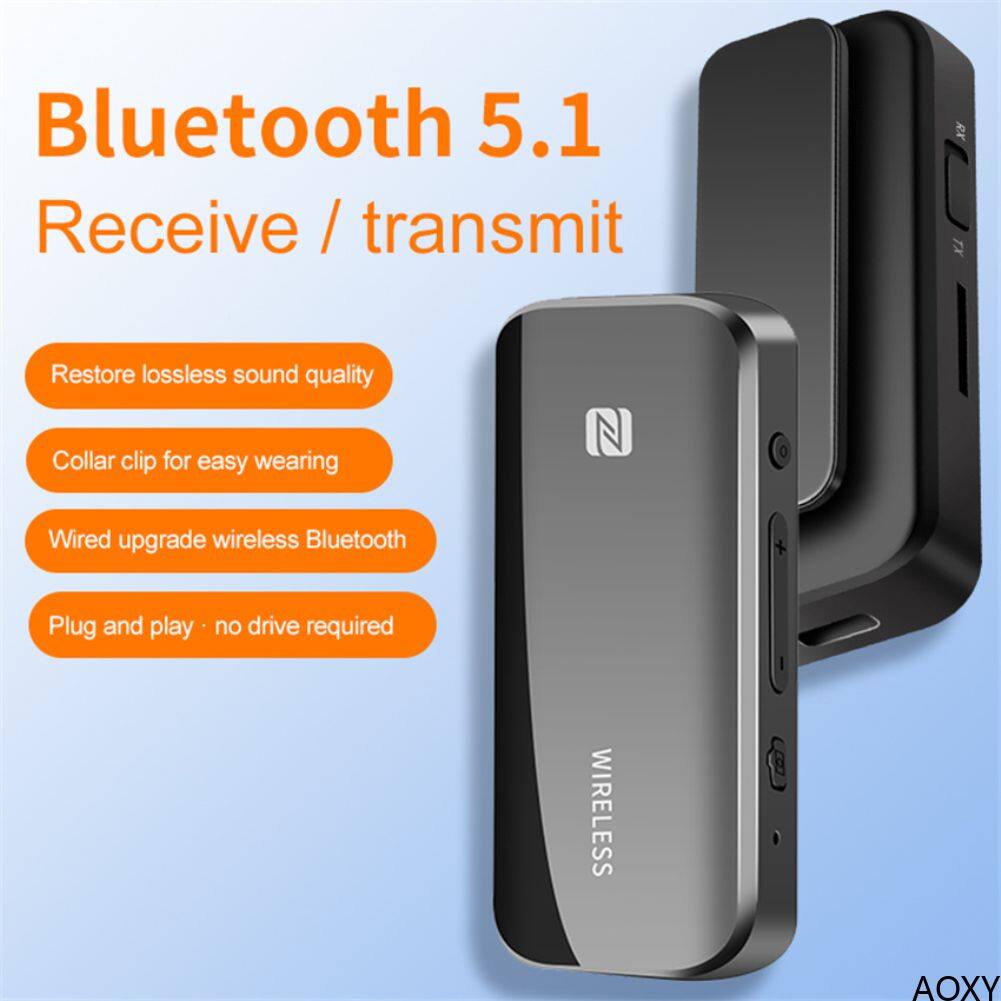 Bluetooth 5.0 Aux Adapter Wireless Dongle NFC TF Card 3.5mm Jack Handsfree For TV PC Speaker Car Kit Audio Receiver Transmitter【AOXY】