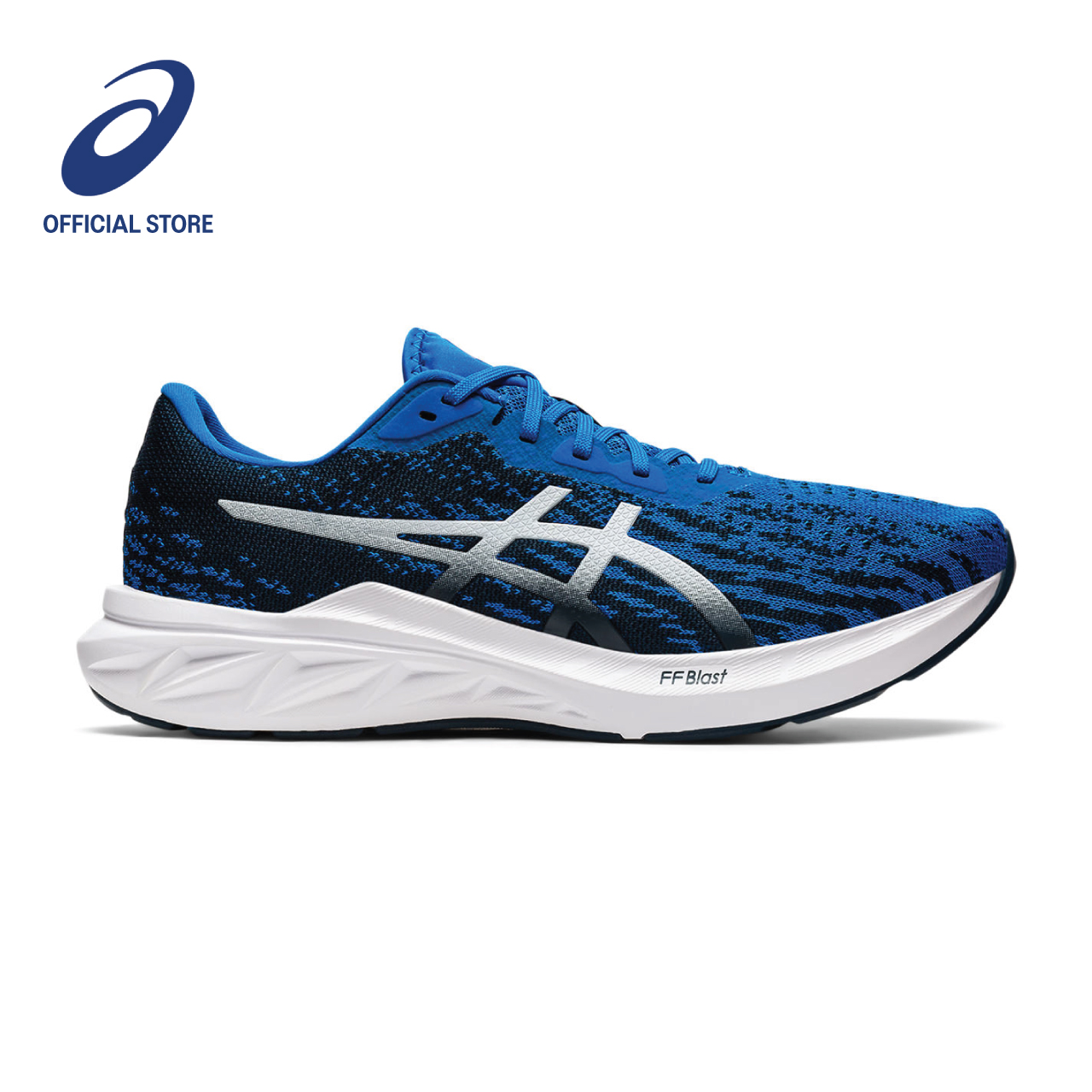 ASICS Men DYNABLAST 2 Running Shoes in Electric Blue/White