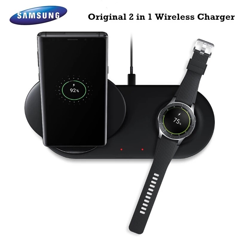 Samsung EP-N6100 2 In1 fast charging Wireless Charger stand for Galaxy S10 S20 S21 Plus NOTE 9/8 Watch S2 S3 S4 + Travel charger
