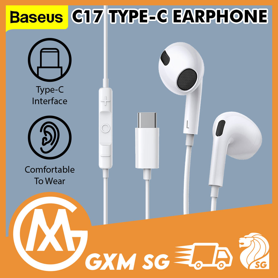 Baseus C17 Encok Type-C lateral in-ear Wired Earphone for Mobile Phones and Tablet Devices