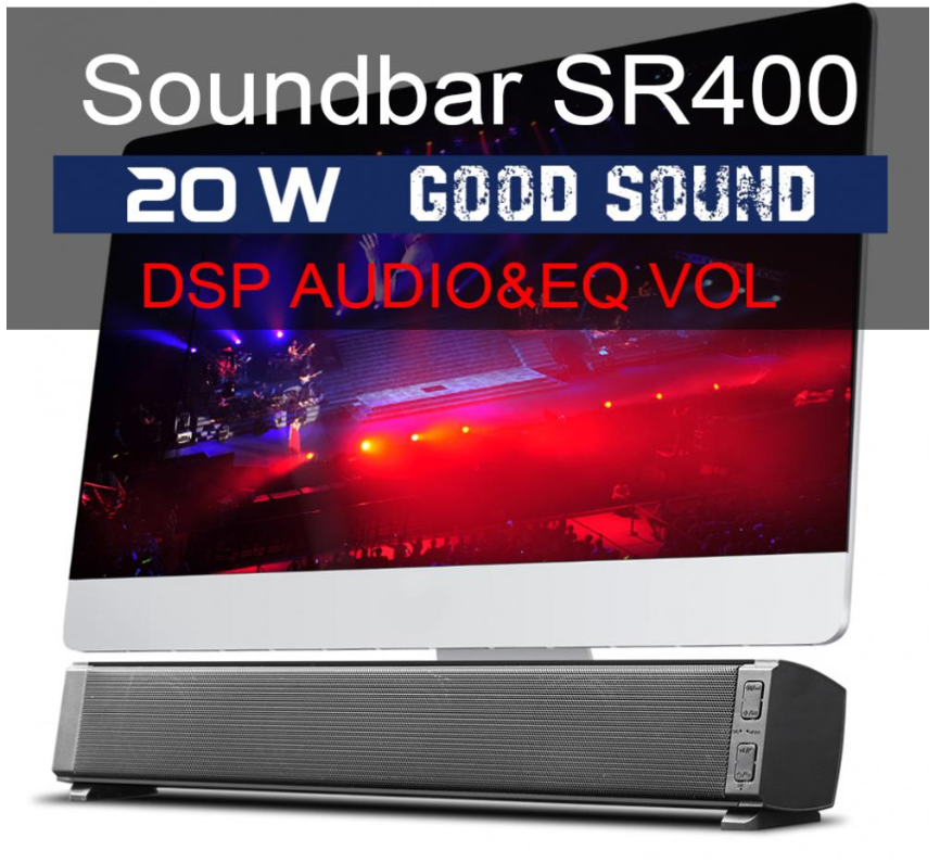 20W Portable Soundbar Wireless Speaker Bluetooth 5.0 Column HiFi Subwoofer 3D Stereo Sound with Remote Control Support TF AUX