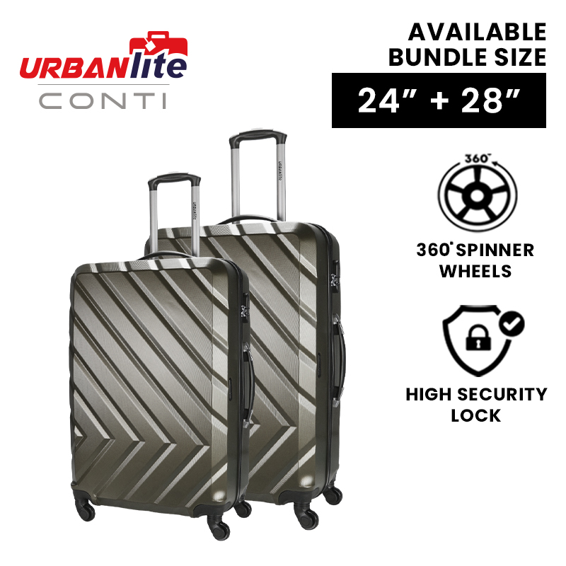 [SG Ready Stock] URBANlite CONTI [24 inch + 28 inch] ABS Hard Case with 360° Spinner Wheel Luggage ULH8919 3 Working Days For Delivery By Universal Traveller