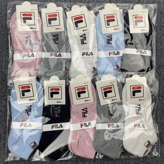 FILA *10 PAIRS* 85% cotton trend socks popular logo stylish comfortable sport socks for men and women