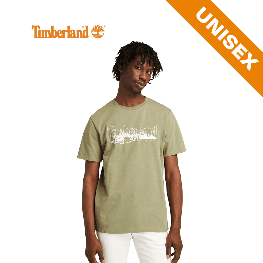 Timberland All Gender Short-Sleeve Logo T-Shirt Cassel Earth