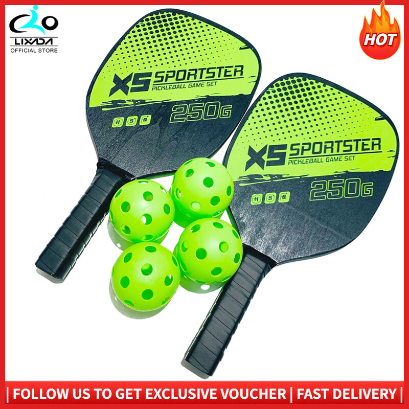 [Buy 1 Get 1 Free Gift] Pickleball Rackets Set Pickleball Paddle Set of 2 Rackets and 4 Pickleballs Balls Pickle-Ball Racquet with Balls Sports Accessory