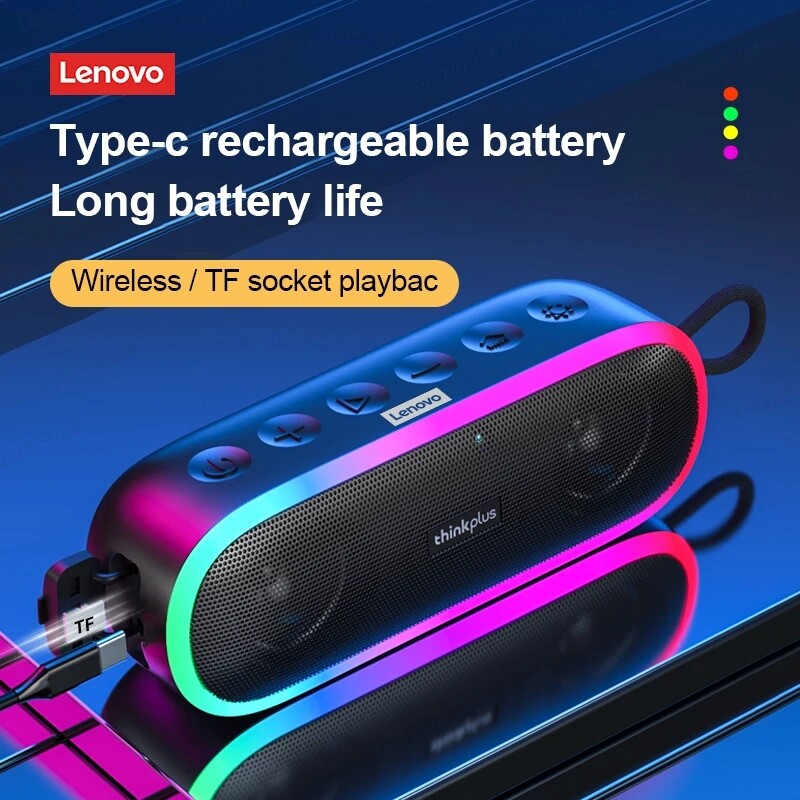 Original Lenovo K8 Mini Portable Bluetooth Wireless Speaker Multicolor Luminous Portable Bluetooth Wireless Speaker Splashproof Speaker