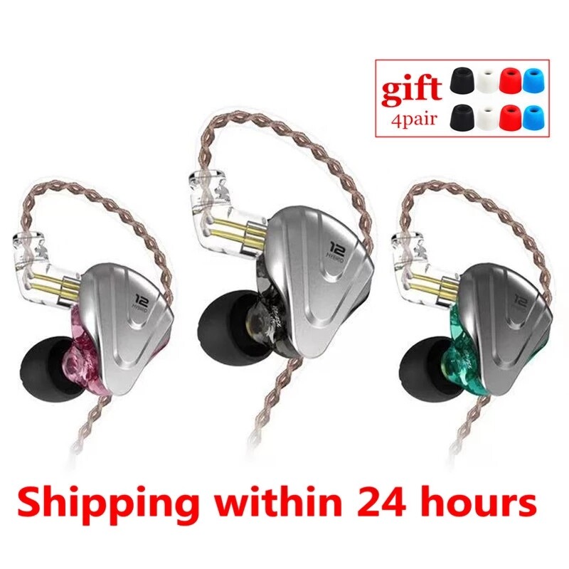 KZ ZSX Terminator 5BA+1DD 12 Unit Hybrid In-ear Earphones HIFI Metal Headset Music Sport KZ ZS10 PRO AS12 AS16 ZSN PRO C12 DM7