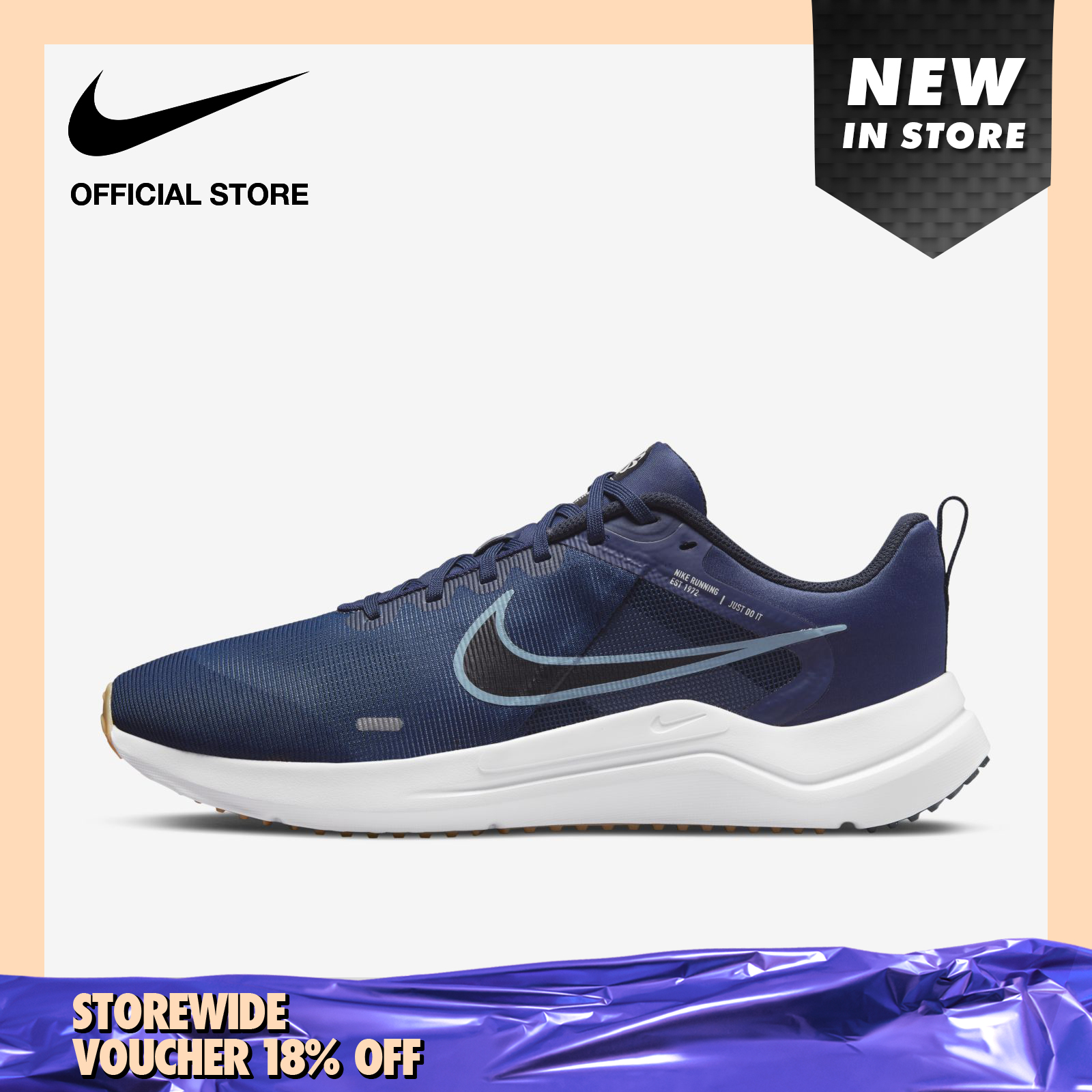 Nike Men's Downshifter 12 Running Shoes - Midnight Navy