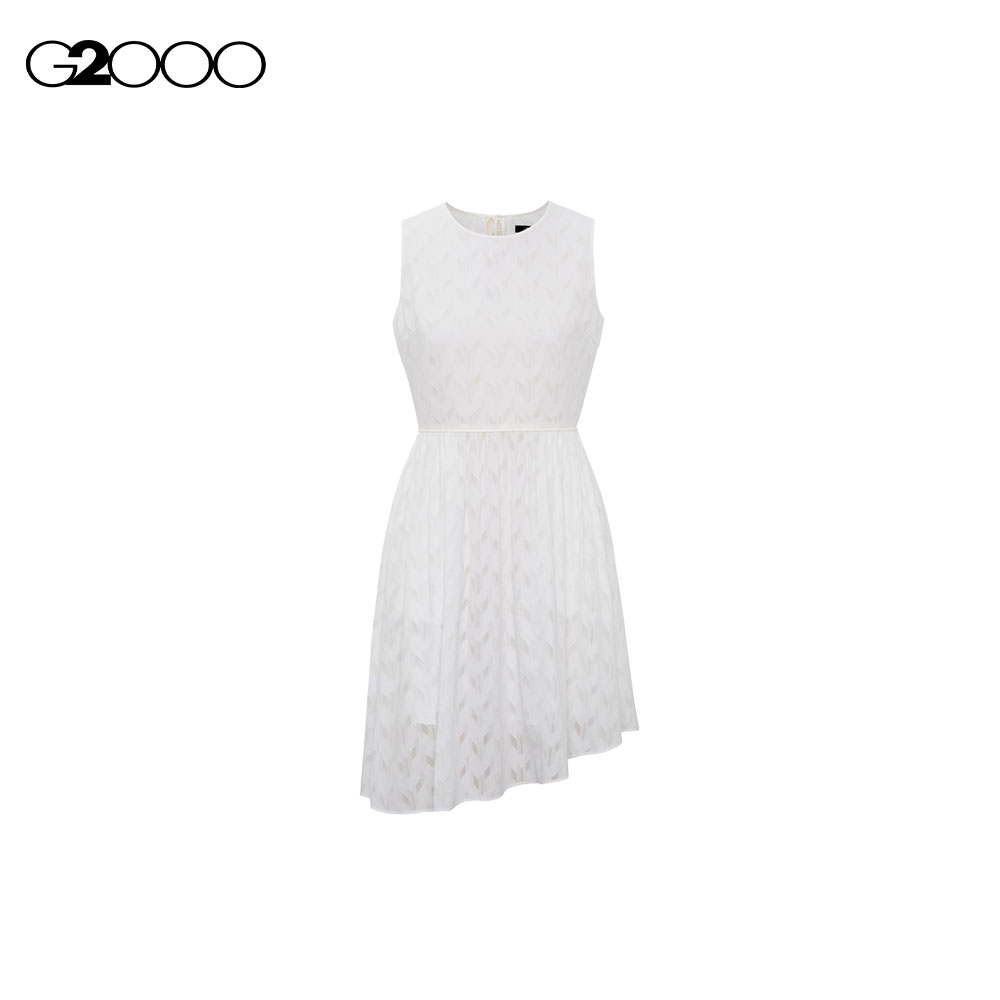 G2000 Women Chevron Jacquard Fit & Flare Dress