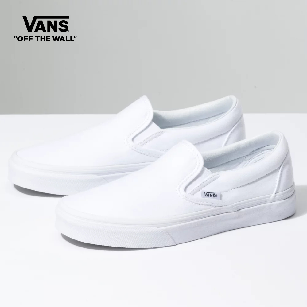 Vans Classic Slip-On Unisex Sneakers Men (Unisex US Size) White VN000EYEW001