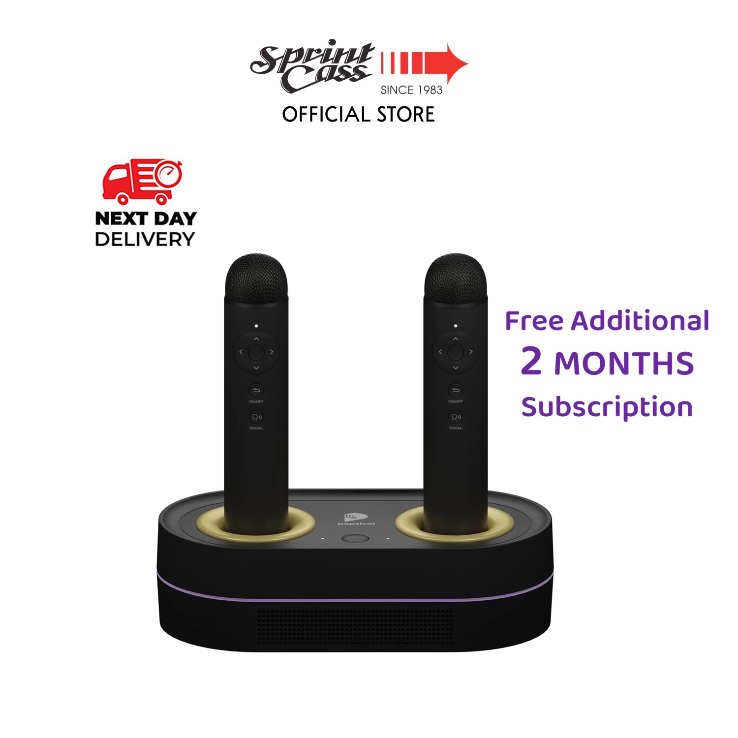 (NEXT DAY DELIVERY) Popsical Remix 2 Home Karaoke System (FREE ADDTIONAL 2 MONTHS PREMIUM SUBSCRIPTION)
