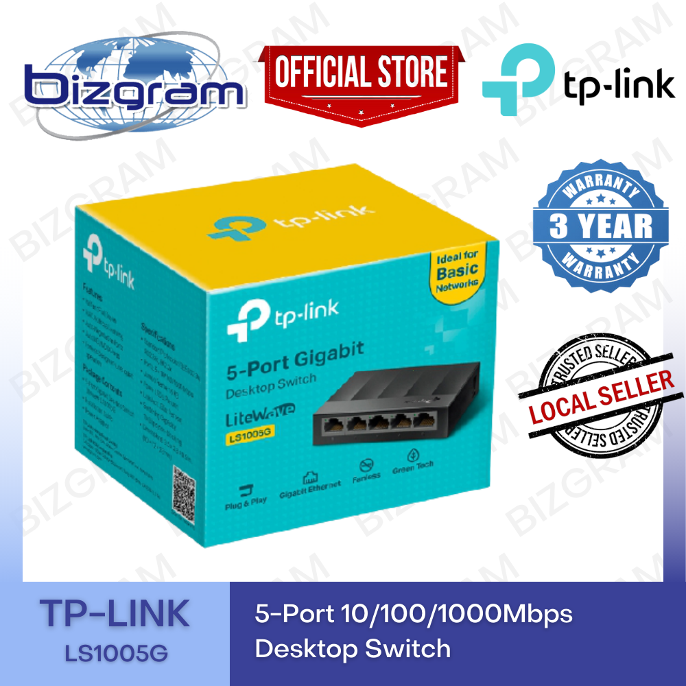 TP-Link LS1005G 5-Port 10/100/1000Mbps Desktop Switch