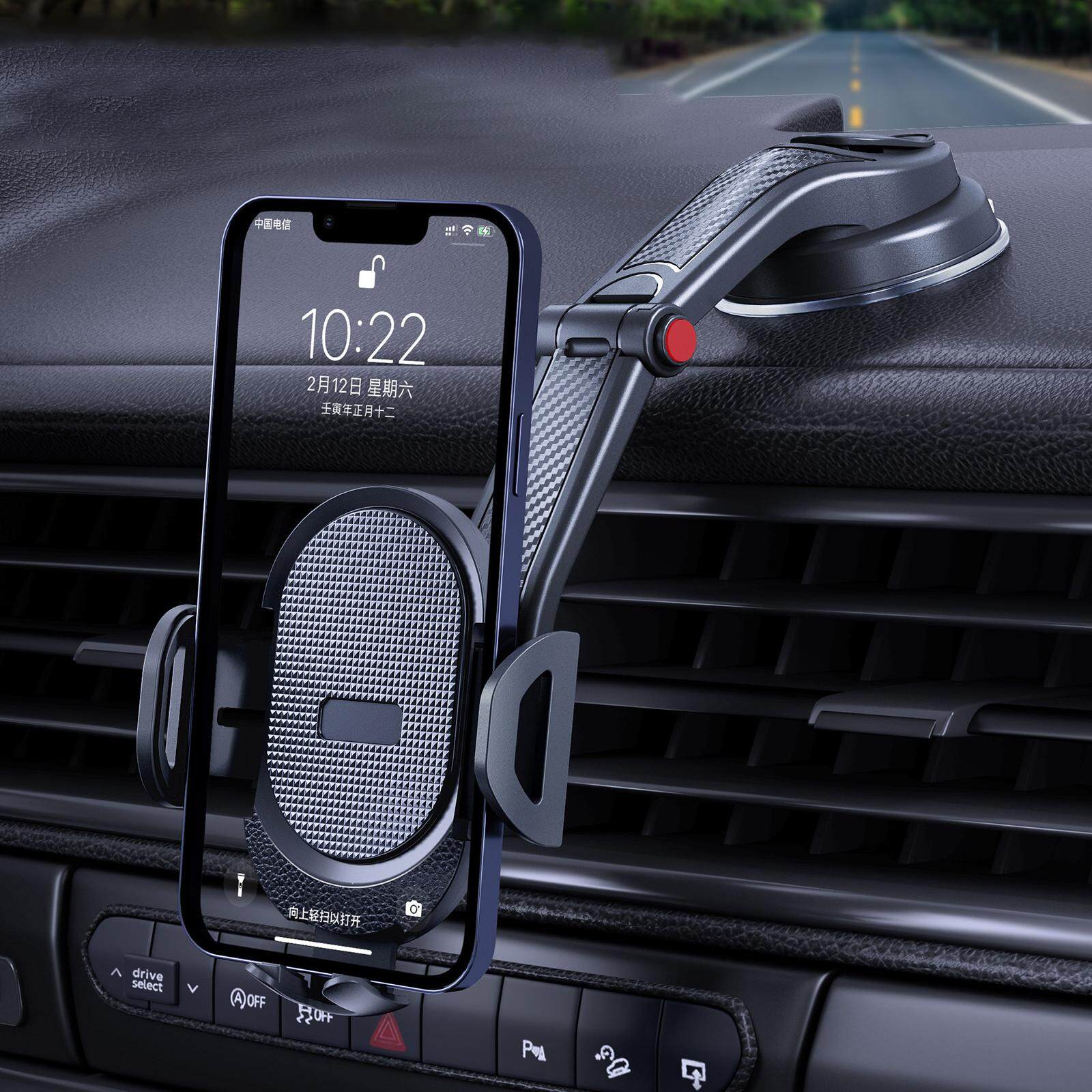 milageto Car Smartphone Holder Dashboard 360 Rotate Windscreen for Vehicle