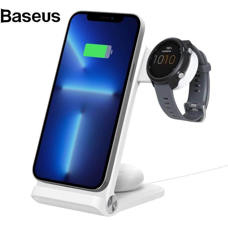 Baseus NILLKIN Powertrio 3 in 1 Charging Station Mobile Phone / Earphone / Smart Watch for MagSafe Wireless Charger, with Samsung Watch Charger (EU Plug)