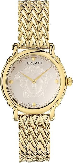 Versace Womens Silver 34 mm Safety Pin Watch VEPN00520