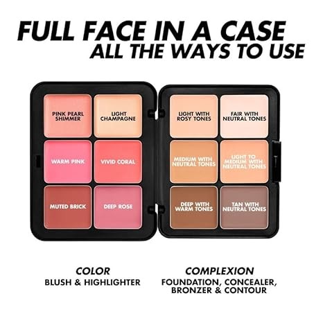 HD Skin Face Essentials Palette with Highlighters - Light to Medium - Harmony 1 by Make Up For Ever for Women for Face and Cheek